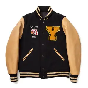 Custom Varsity Iron On Letter Letterman Jacket Captain Appliques Sponsors Sport Champions League jacket