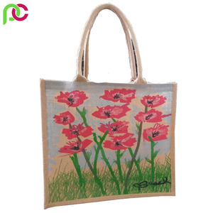 Wholesale Customized Printed Logo Eco Friendly Fashion Reusable Burlap Gift Beach Tote <b>Bag</b> Grocery <b>Shopping</b> Jute <b>Bags</b> - Product Image 4