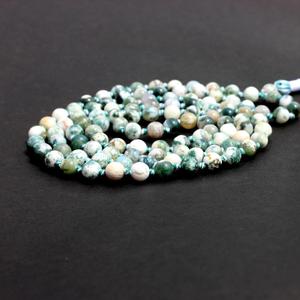 Perles rondes de 8 mm en vrac en agate mousse Piedras Naturales pierres de cristal de guérison pierres d'agate pour la fabrication de bijoux - Product Image 2