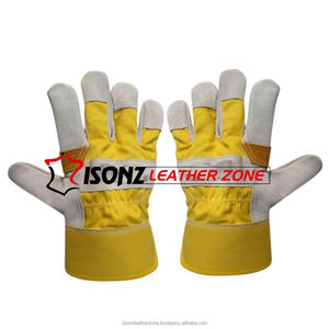Guantes de Seguridad de Piel Dividida con Palma Reforzada, Duraderos, Antideslizantes/Anticorte, Guantes de Trabajo - Product Image 6