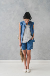Classic <b>Women's</b> Linen <b>Bermuda</b> <b>Shorts</b> Natural Linen with Breathable Feature Washed Techniques for Summer Wear - Product Image 4