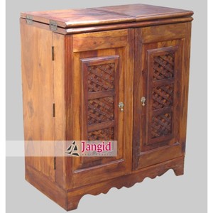 อินเดียไม้ Sheesham ไม้แบบพกพาไวน์บาร์เคาน์เตอร์เฟอร์นิเจอร์ - Product Image 1