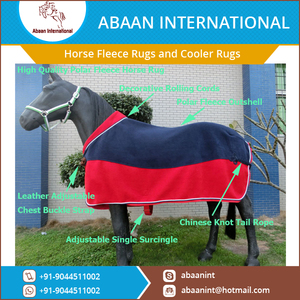Manta de lana polar para caballo sin cuello, transpirable, ligera, para establo - Product Image 5