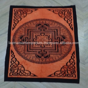 2025 nouvelles couleurs unies coton imprimé concepteur tentures murales tapisserie pour décor de chambre en gros de l'inde - Product Image 2