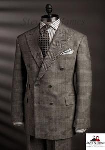 สูทแบบพอดีตัวกระดุมสองแถวของผู้ชายกางเกงระบายอากาศมีซิปแบบกำหนดเองได้2021 - Product Image 4