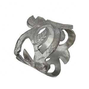 Rond de serviette en laiton de luxe écologique Mariages et fêtes Anneau de rangement décoratif en papier de soie - Product Image 1