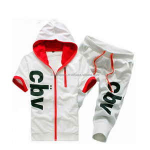 Conjunto de chándal de verano para hombre, ropa deportiva informal de manga corta, conjunto de pantalones cortos, sudadera de gran tamaño, venta al por mayor - Product Image 4