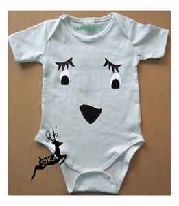 Mono de algodón de bambú orgánico 100% al por mayor, Pelele blanco puro para bebé, botón a presión, ropa de bebé certificada GOTS teñida ecológica - Product Image 1