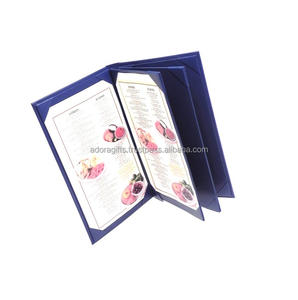 หนังที่กำหนดเองแฟชั่นโรงแรมเมนูปกสำหรับโรงแรมใช้ที่กำหนดเองโรงแรมร้านอาหารหนัง Faux เมนูปก - Product Image 1