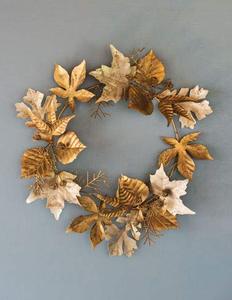 Metal Leaves Wreath for Home <b>Wall</b> Decor - Product Image 2