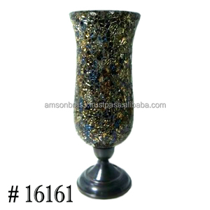 Bougeoir en métal et verre - Product Image 5