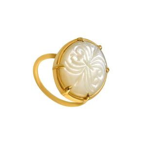 Handmade Natural Gemstone 925 Sterling Silver <b>Pearl</b> <b>Ring</b> for Women Gold Plated Hot Sale - Product Image 3