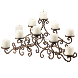 Bougeoir en métal de concepteur attrayant pour la décoration d'éclairage de sol à la maison bougeoir fait main d'aspect moderne fabriqué par l'Inde - Product Image 5