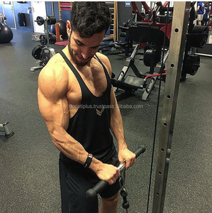 custom oem deep cut gym <b>stringers</b> tank tops for men - Product Image 2