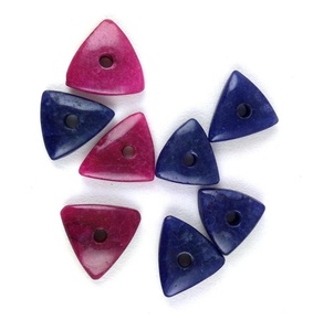 Cabujones de jaspe de ágata natural, piedras preciosas sueltas con forma de triángulo suave para hacer joyas hechas a mano, hermosas y únicas - Product Image 3