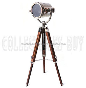 Trípode náutico Reflector moderno Lámparas de pie Trípode marrón Soporte DE LUZ DE Calvin Handicraft - Product Image 3