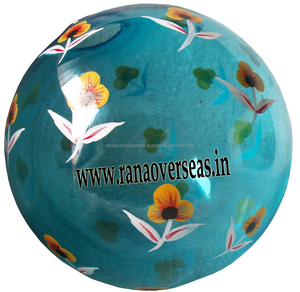 Bola de cristal turquesa Bola de cristal decorativa para el hogar Sala de estar y centro de mesa de oficina - Product Image 3