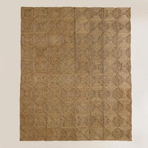 Tapis et tapis de sol en jacinthe d'eau et jonc de mer à titres carrés décoratifs d'intérieur de taille personnalisée - Product Image 1