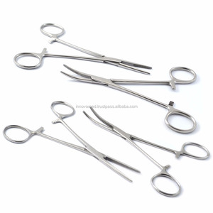 Hemostatic Locking Clamp Forceps Artery Surgical Veterinary Medical Instruments Kelly Forceps 5.5 Inches