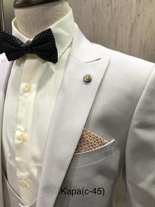 Venta al por mayor barato nueva moda marcas turcas diseño personalizado de alta calidad abrigo hombres trajes 2 piezas una chaqueta traje de boda - Product Image 6