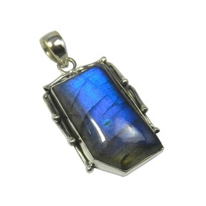 2024วินเทจรูปแบบล่าสุดสำหรับแม่925เงินสเตอร์ลิงสร้อยคอจี้อัญมณีลาบราดอไรต์จี้เครื่องประดับที่ดีมีเสน่ห์ - Product Image 1