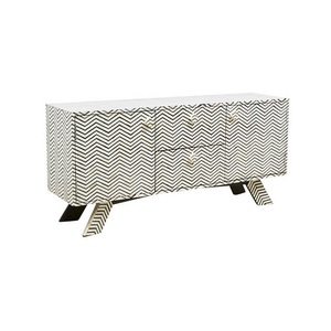 Mueble de TV de altura ajustable con incrustaciones de hueso elegante y moderno, muebles orientales, muebles de sala de estar para oficina en casa - Product Image 3