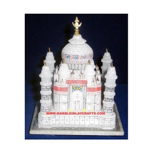 Modèle de la mosquée du Taj Mahal en marbre blanc avec amour et douceur - Product Image 1