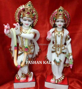 Estatua de mármol Radha Krishna, Markrana India - Product Image 1