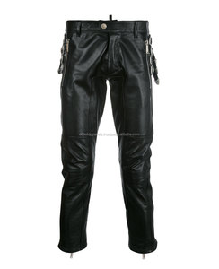 Popular Winter Genuine Sheepskin <b>Leather</b> Pant <b>Trousers</b> with Zippers for Women - Product Image 1