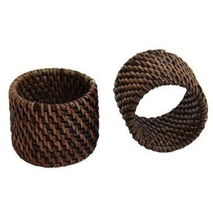 Meilleures ventes, porte-serviettes en rotin fait main, écologique, couleur naturelle, forme rectangulaire/ronde, utilisation pour mariage, fête, décoration de table - Product Image 2