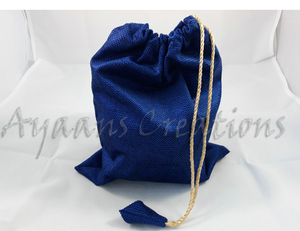 Royal Silver Small Aluminium Cremation Urn for Human Ashes Engraved Metal Columbarium <b>Keepsake</b> Navy Blue by AYAANS - Product Image 3