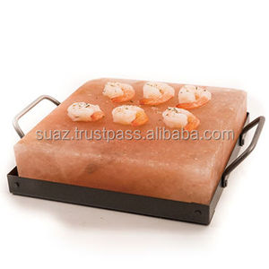 Losa de Sal Rosa del Himalaya 12x8x2 con Soporte Metálico, Bloque de Sal Rectangular del Himalaya 12" X 8" X 1.5" Grande, Forma Ovalada del Himalaya - Product Image 2