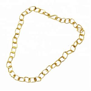 Solid 925 Sterling Silver Gold Plated Handmade <b>Chain</b> <b>Necklace</b> Jewelry <b>Fashionable</b> <b>Chain</b> for Unisex Wholesale Manufacture - Product Image 2