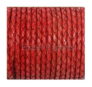 Cordon en cuir métallique tressé en gros de tailles 3mm 4mm 5mm pour sacs, ceintures et décoration artisanale - Product Image 6