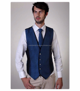 Gilet sur mesure bleu marine - Product Image 1