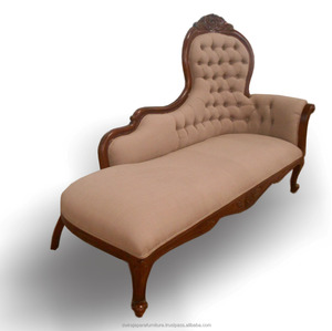 เฟอร์นิเจอร์อินโดนีเซีย-เฟอร์นิเจอร์ไม้มะฮอกกานีของเก้าอี้นวมยาวสำหรับห้องนั่งเล่น - Product Image 2