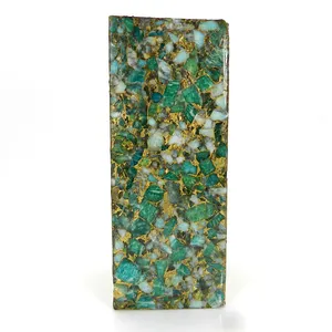 Pierre précieuse naturelle Amazonite de Mohave, turquoise brute, artisanale, qualité AA verte - Product Image 1