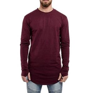 custom oem black <b>wide</b> <b>neck</b> long Sleeve thumb <b>T</b>-<b>shirts</b> - Product Image 5