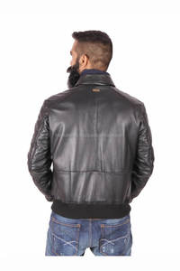 Chaquetas personalizadas de cuero puro para hombre, Cazadora Bomber de primavera - Product Image 6