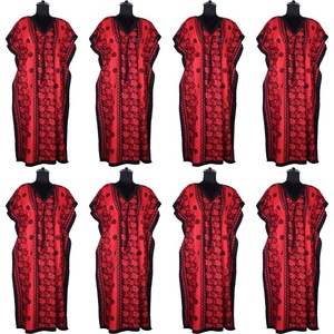 Venta al por mayor Beach Cover up Long Kaftan 2025 Anokhi Caftan Maxi Vestido Floral Block Print Loungewear Anokhi Pull string Kaftan Boho - Product Image 1