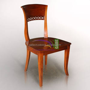 Ensemble de table à manger Doff marron antique d'inspiration italienne avec plateau en bois de teck et meubles faits à la main pour la maison - Product Image 3