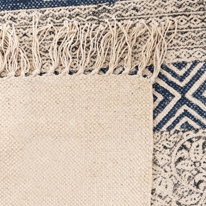 พรมทอมือผ้าฝ้ายทอมือ,พรมปูพื้น Dhurrie แบบดั้งเดิมพิมพ์ลายแบบอินเดียพรมปูพื้นสำหรับตกแต่ง - Product Image 4