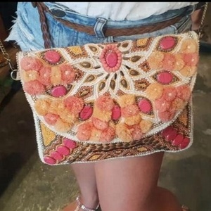 Bolsos de Mensajero para Mujer, Estilo Bohemio Indio, Elegantes, para la Noche, Compras, Fiestas, Bordados, de Lona, Impermeables, Hechos a Mano - Product Image 4