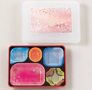 Boîte à bento JAPANDI réutilisable, 5 compartiments, modèle PR-7 moulé par injection, rectangulaire, en plastique compatible lave-vaisselle avec couvercles - Product Image 3