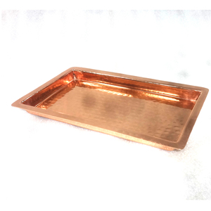 Bandeja de servicio de cobre ovalada de diseño antiguo - Product Image 3