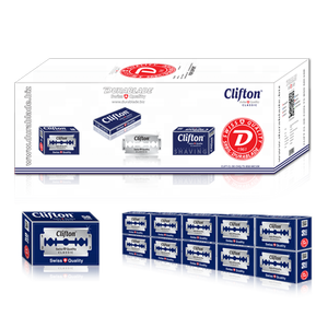 ใบมีดโกนหนวดแบบใช้แล้วทิ้ง CLIFTON CLASSIC DURABLADE คุณภาพสวิส ใบมีดโกนสองคมสำหรับผู้ชาย ใบมีดโกนสแตนเลสสำหรับร้านตัดผมและร้านเสริมสวย - Product Image 6