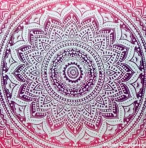 Hermosos tapices de algodón con estampado floral de Mandala hechos a mano para colgar en la pared, decoración del hogar de varios colores por consignadores indios - Product Image 2