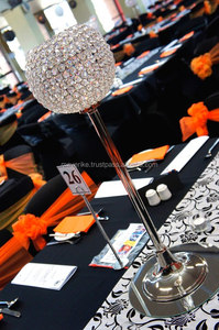 ชุดเชิงเทียนคริสตัล/โลหะตกแต่งโต๊ะสำหรับงานแต่งงานและตกแต่งบ้านรูปทรงสวยงามทำจากเงิน - Product Image 6