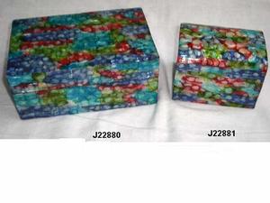 Joyero de madera con incrustaciones de nácar para mujeres y niñas, disponible en todos los tamaños con patrones coloridos, regalos novedosos - Product Image 3