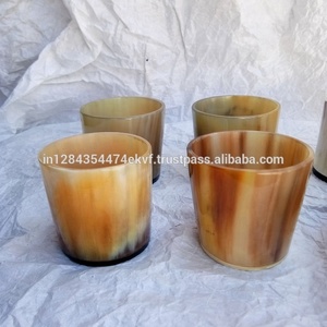 Vaso de vidrio con cuerno de vaca, Vikingo corto de la mejor calidad - Product Image 5